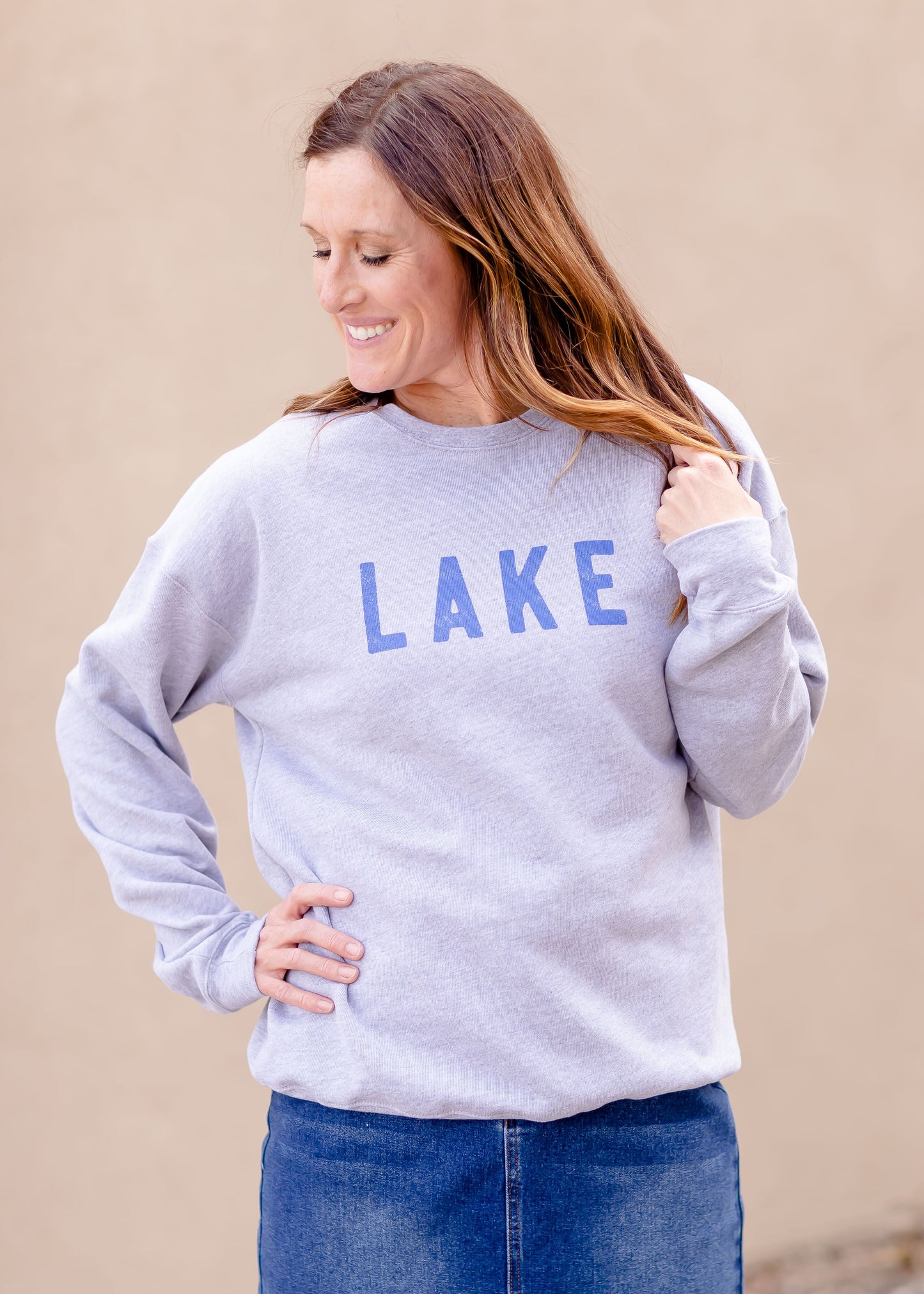 Unisex Lake Crewneck Sweatshirt Tops