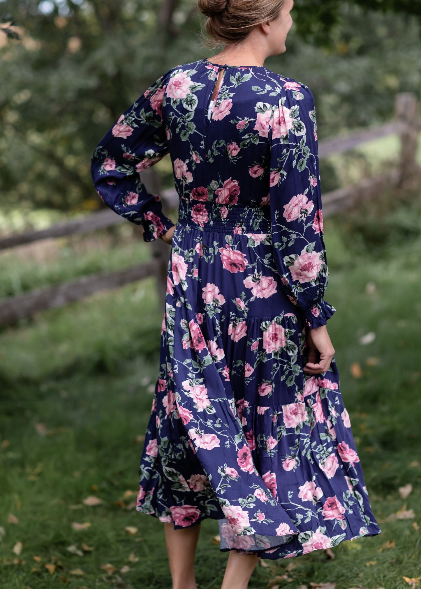 V-Neck Smock Waist Floral Maxi Dress Dresses Dress Forum