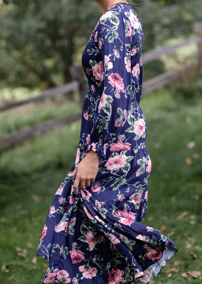 V-Neck Smock Waist Floral Maxi Dress Dresses Dress Forum