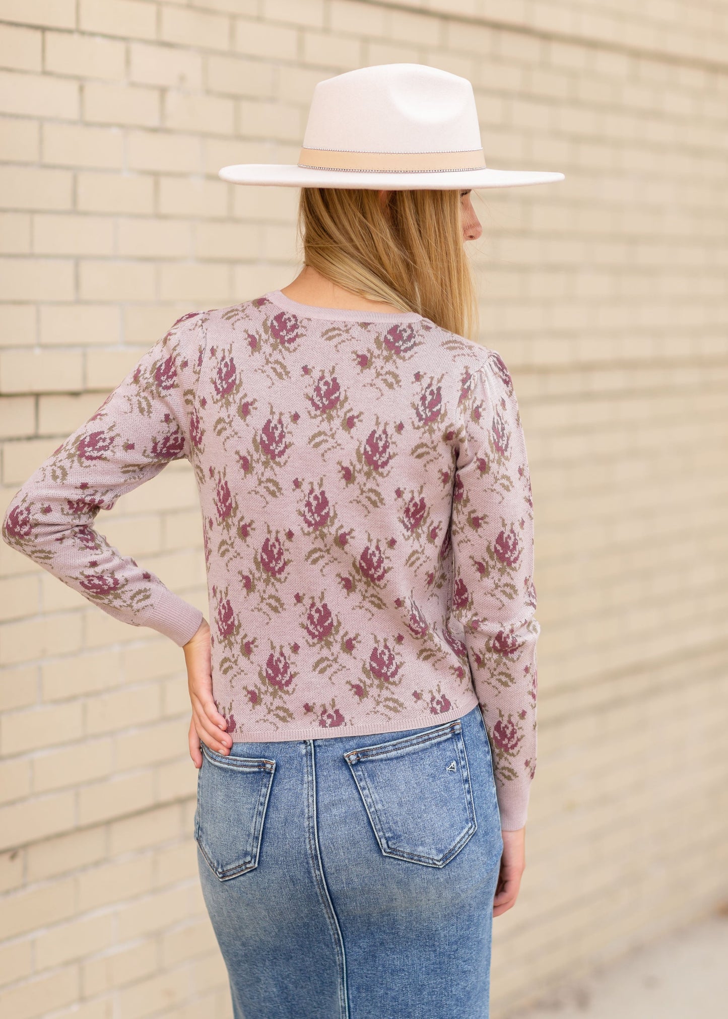 Verbena Floral Cardigan Tops