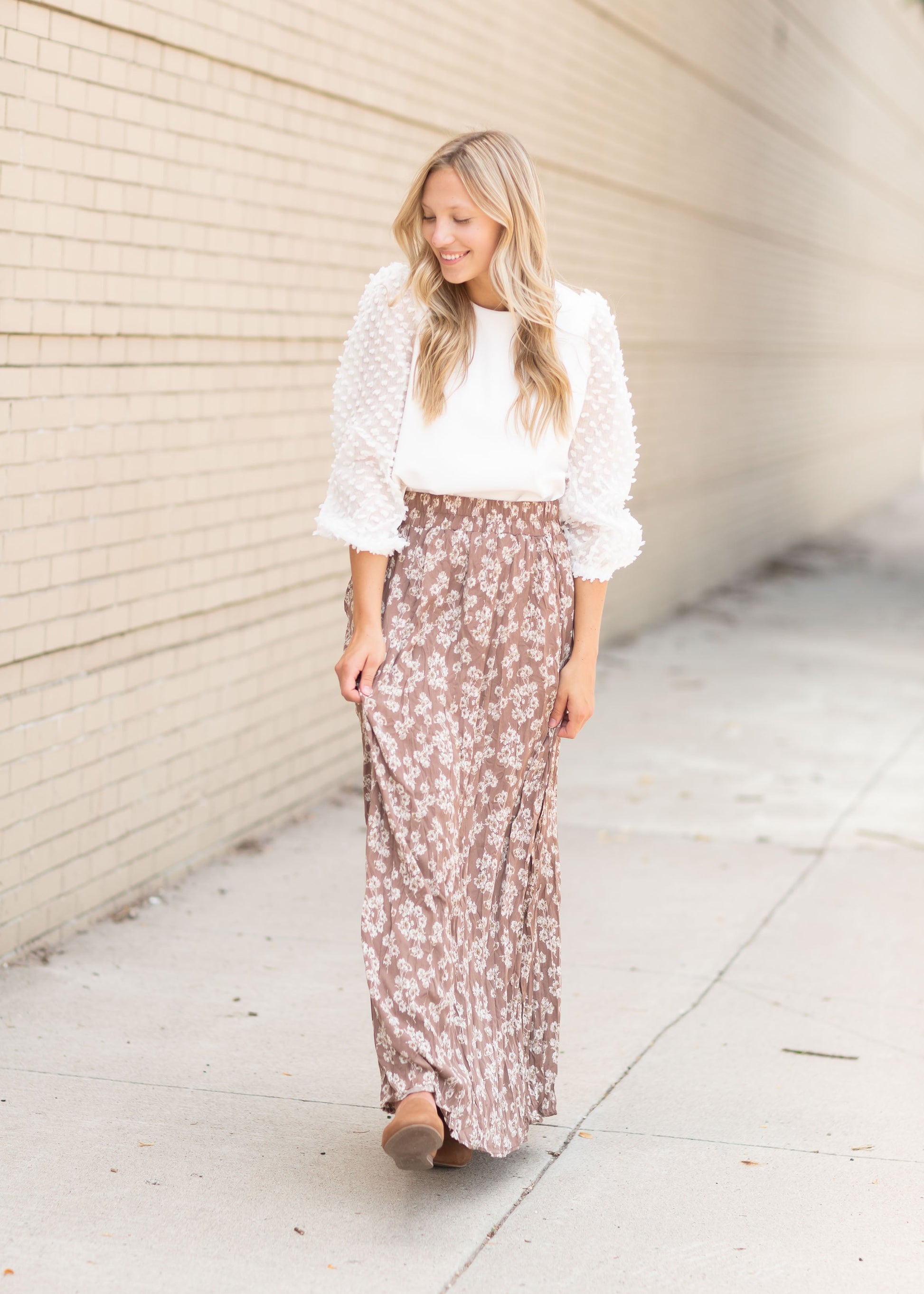 White Fringe Sleeve Knit Top Tops