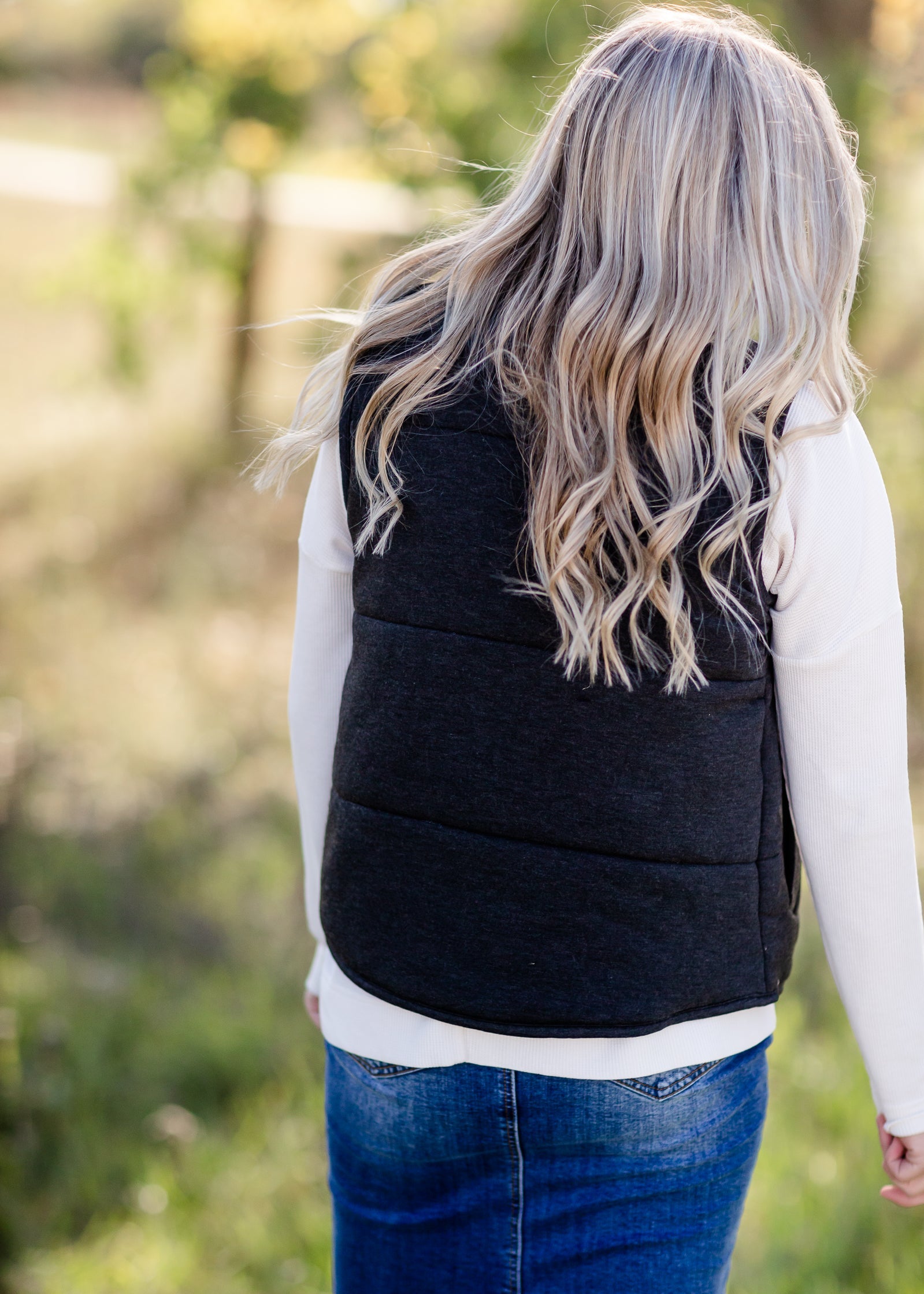 Zip Up Soft Quilted Pocket Vest - FINAL SALE Tops